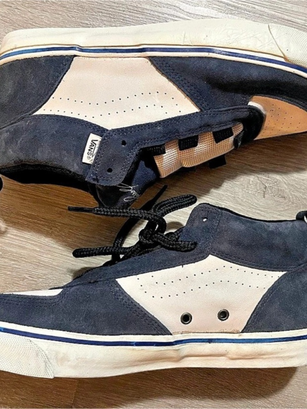 Vans Skate MC '96 Leather Sneakers US 13 Blue & White